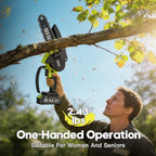 SEESE Brushless Mini Chainsaw - Portable Electric Cordless Saw for Wood Cutting, Batteries (2000Mah) ,Pruning, Gardening, Camping - Suitable for Seniors, Women Holiday Gifts